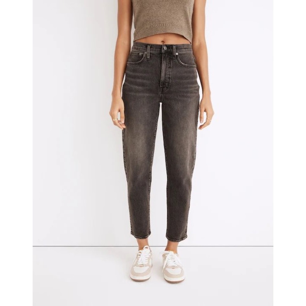 Madewell Balloon Jeans High Rise Washed Black Lunar Denim Size 24